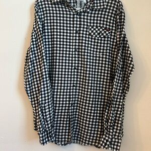 Current Checkered Black & White Men's Button down Shirt